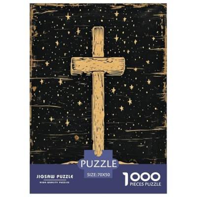 Kreuz Puzzle 1000 Teile Schwer Puzzle Spielzeug Pädagogisches Spiel Impossible Herausforderung Spielzeug Für Erwachsene Und Kinder in Bewährter 70x50cm/1000pcs von ChengzeTCo